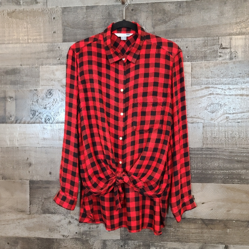 Girls Old Navy flannel button down, YXL